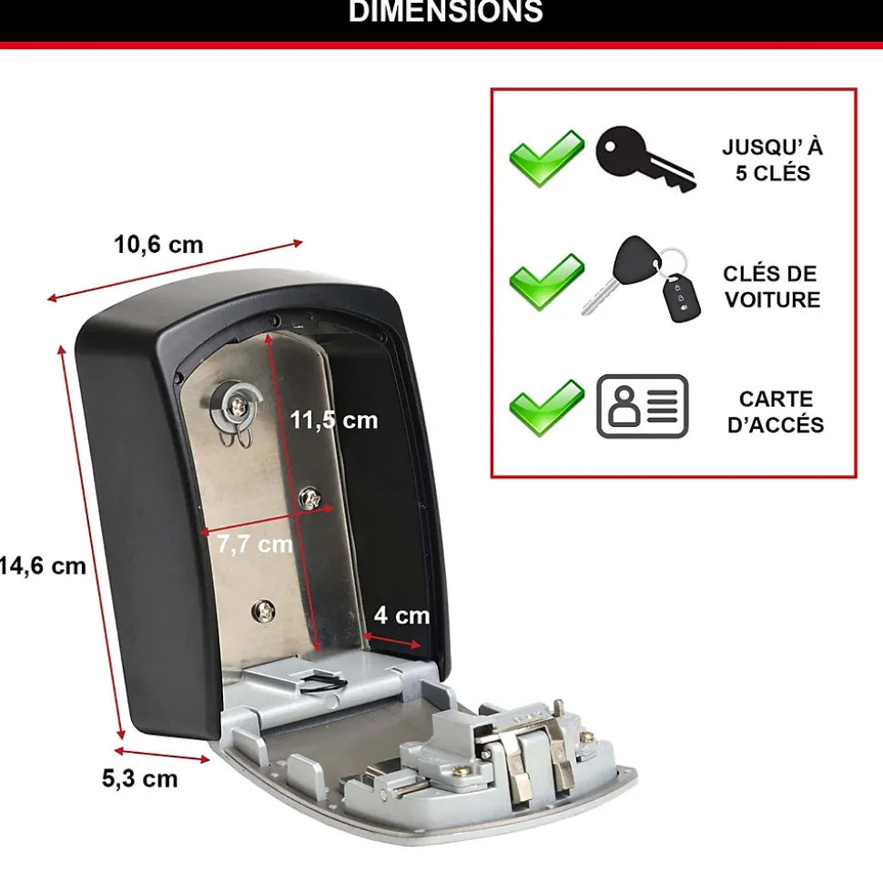 Boîte à clé sécurisée Master Lock Select Access à combinaison programmable
