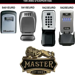 Boîte à clés sécurisée à combinaison programmable et fixation murale Master Lock