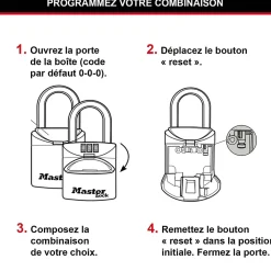 Boîte à clés transportable Master Lock 5406EURD