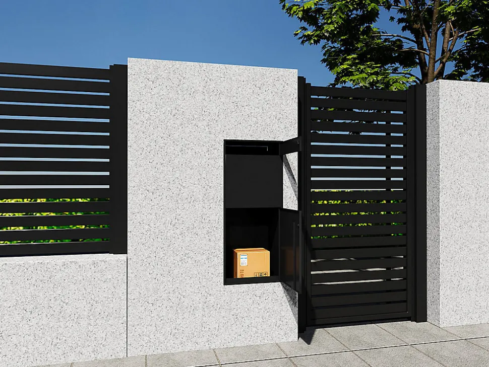 Boîte à colis anthracite - L45 x l35 x H105 cm - COLIBRI