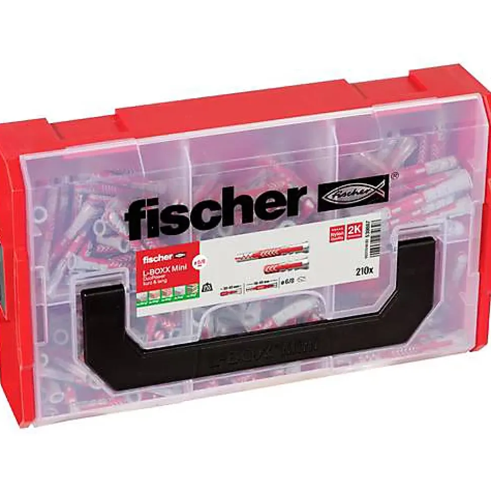 Boîte assortiment chevilles Fischer DUOPOWER FIXtainer 539867 - 210 pcs (6x30, 6x50, 8x40, 8x65)