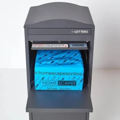 Boîte aux lettres 1 porte Boîte à colis SMART PARCEL BOX Large Gris foncé en acier