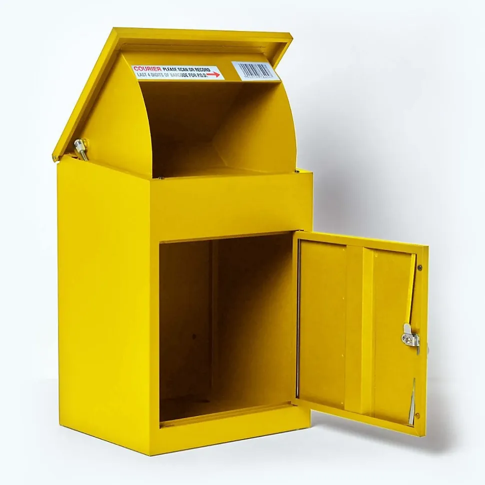 Boîte aux lettres 1 porte Boîte à colis SMART PARCEL BOX Jaune en acier