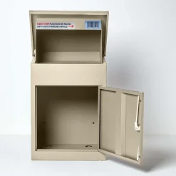 Boîte aux lettres 1 porte Boîte à colis SMART PARCEL BOX Beige en acier
