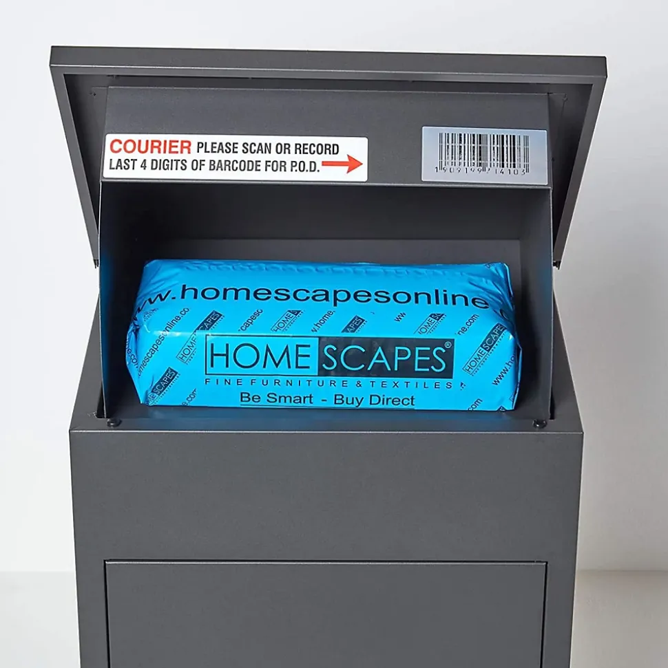 Boîte aux lettres 1 porte Boîte à colis SMART PARCEL BOX Gris foncé en acier