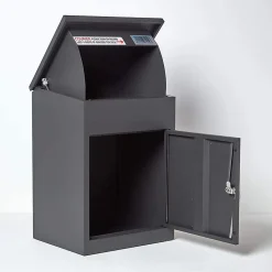 Boîte aux lettres 1 porte Boîte à colis SMART PARCEL BOX Gris foncé en acier