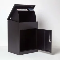 Boîte aux lettres 1 porte Boîte à colis SMART PARCEL BOX Noire en acier