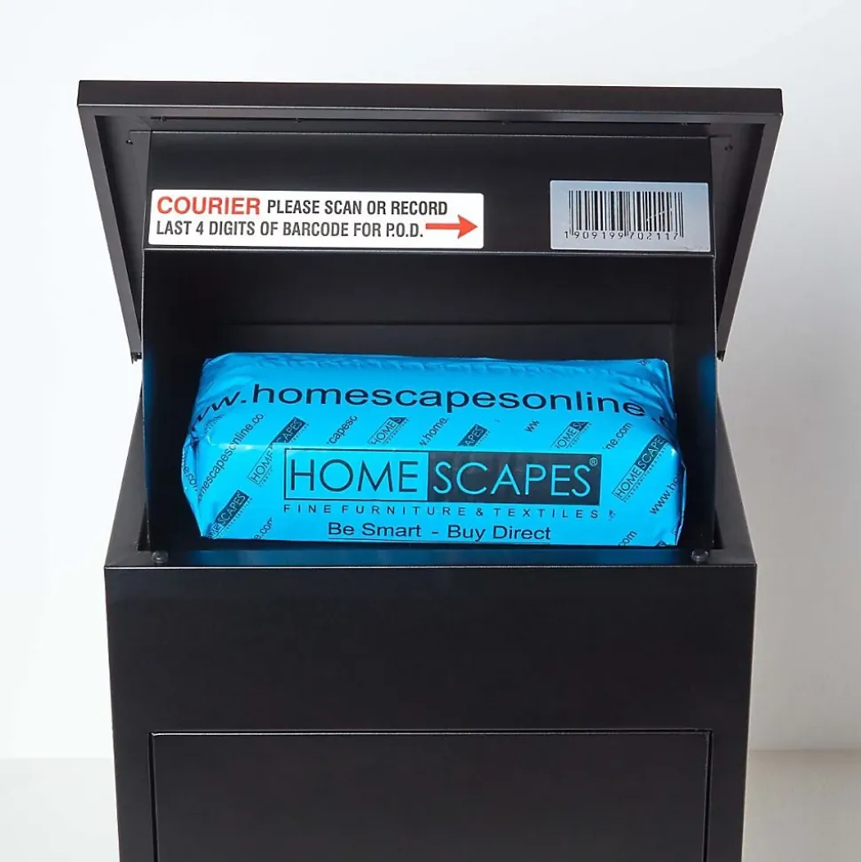 Boîte aux lettres 1 porte Boîte à colis SMART PARCEL BOX Noire en acier