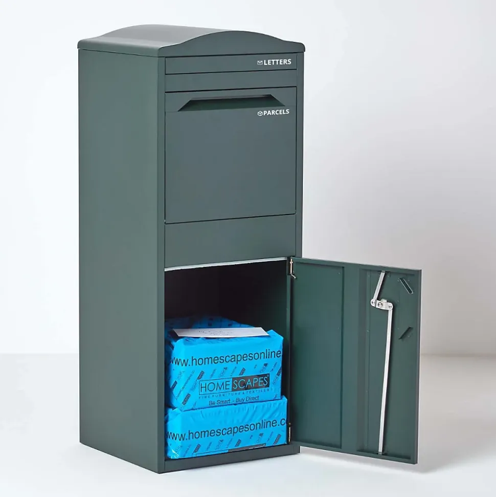 Boîte aux lettres 1 porte Boîte à colis SMART PARCEL BOX Large Vert foncé en acier