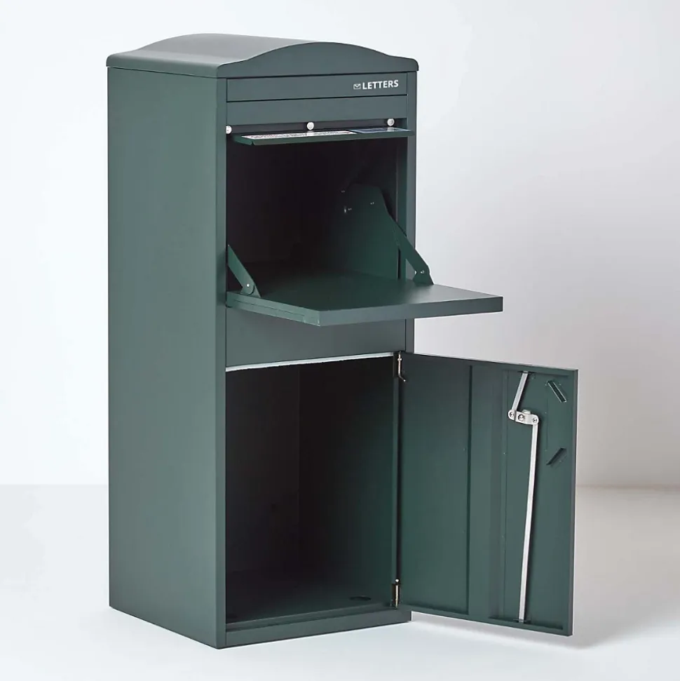 Boîte aux lettres 1 porte Boîte à colis SMART PARCEL BOX Large Vert foncé en acier