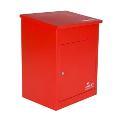 Boîte aux lettres 1 porte Boîte à colis SMART PARCEL BOX Rouge en acier