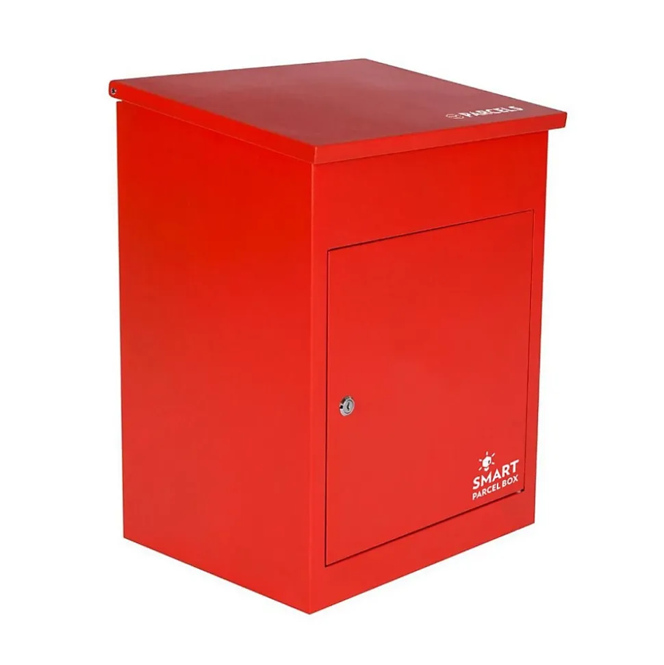 Boîte aux lettres 1 porte Boîte à colis SMART PARCEL BOX Rouge en acier