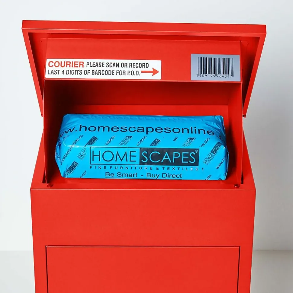 Boîte aux lettres 1 porte Boîte à colis SMART PARCEL BOX Rouge en acier