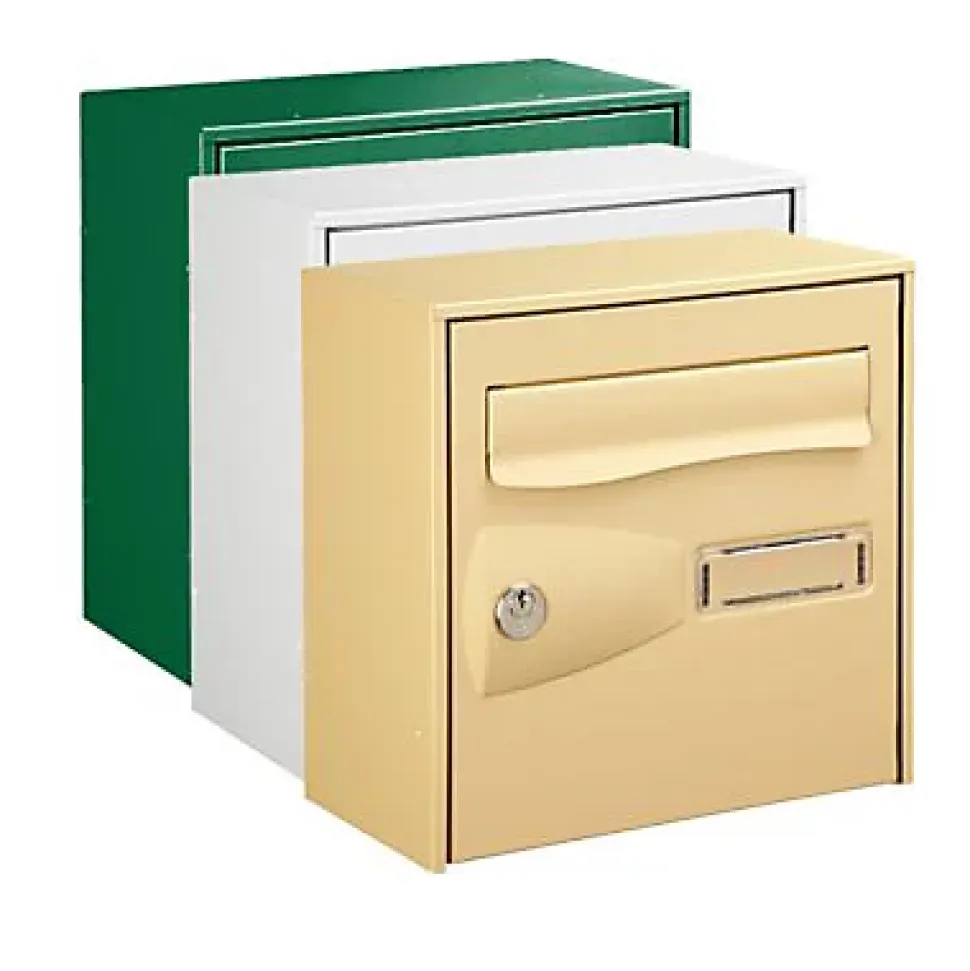 Boîte aux lettres 1 porte Diall Beige faible profondeur