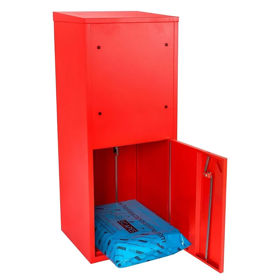 Boîte aux lettres 2 portes Boîte à colis SMART PARCEL BOX Large Rouge en acier