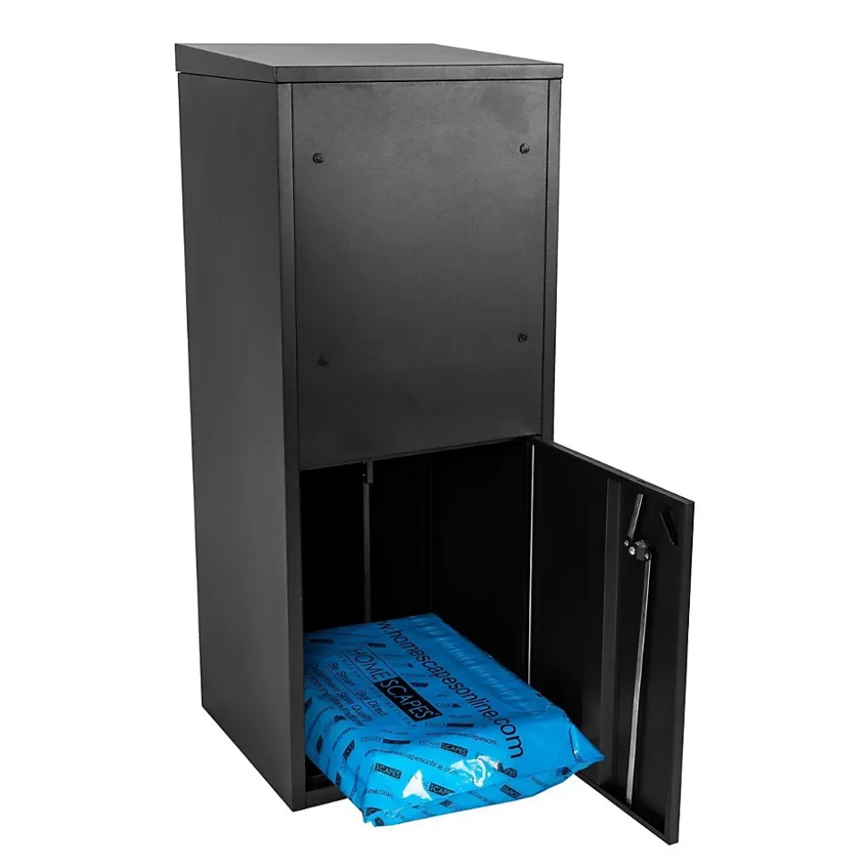 Boîte aux lettres 2 portes Boîte à colis SMART PARCEL BOX Large Noir en acier