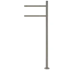 Boîte aux lettres anthracite/aspect marbre sur pied argenté en acier + clés