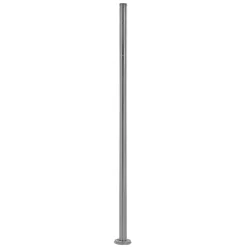 Boîte aux lettres anthracite-argent avec support métallisé 120cm+ kit de montage