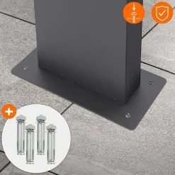 Boîte aux lettres avec support mailbox blanc moderne avec 2 clés incluses