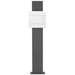 Boîte aux lettres avec support mailbox blanc moderne avec 2 clés incluses