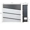 Boîte aux lettres en acier optique marbre blanc murale moderne + 2 clés inclus