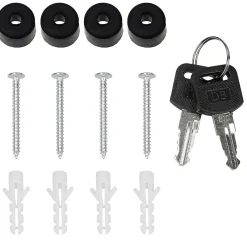 Boîte aux lettres murale anthracite design bois avec 2 clés inclus 11x37x26,5 cm