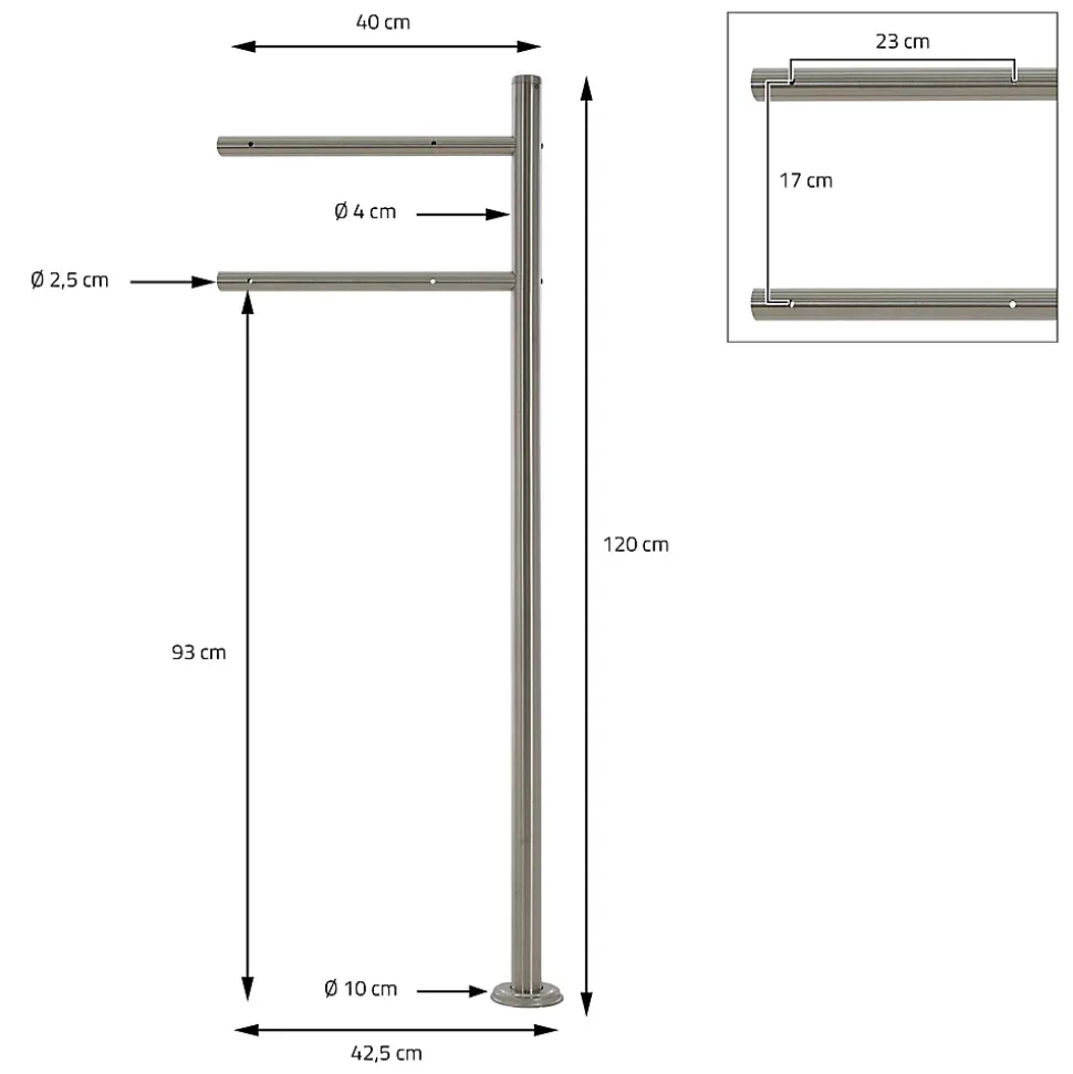 Boîte aux lettres sur pied piedestal boîte postale anthracite/aspect bois modern