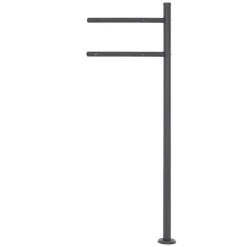 Boîte aux lettres sur une pied anthracite boîte postale en acier moderne 37x11cm