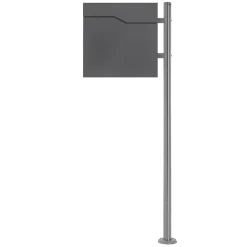 Boîte aux lettres sur une pied argent boîte postale anthracite moderne 37x11 cm