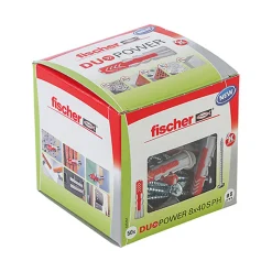 Boîte De 50 Chevilles Bi-matière Fischer Duopower Ph Avec Vis
