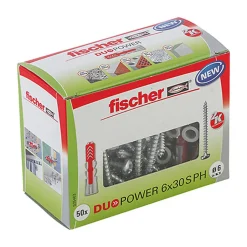 Boîte De 50 Vis De Charpente Power-fast À Empreinte Tx Fischer Fpf-wt - Tête Disque - Filetage Partiel