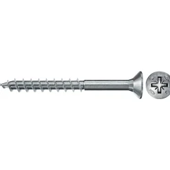 Boîte De 200 Vis Powerfast Ii Fpf Ii Czp Tête Fraisée Fischer Empreinte Pz - Zingué Blanc - Filetage Partiel