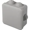 Boîte de dérivation carrée extérieure avec 7 passe-câbles et système de verrouillage 80 x 80 x 45 mm Schneider Electric Mureva Box gris