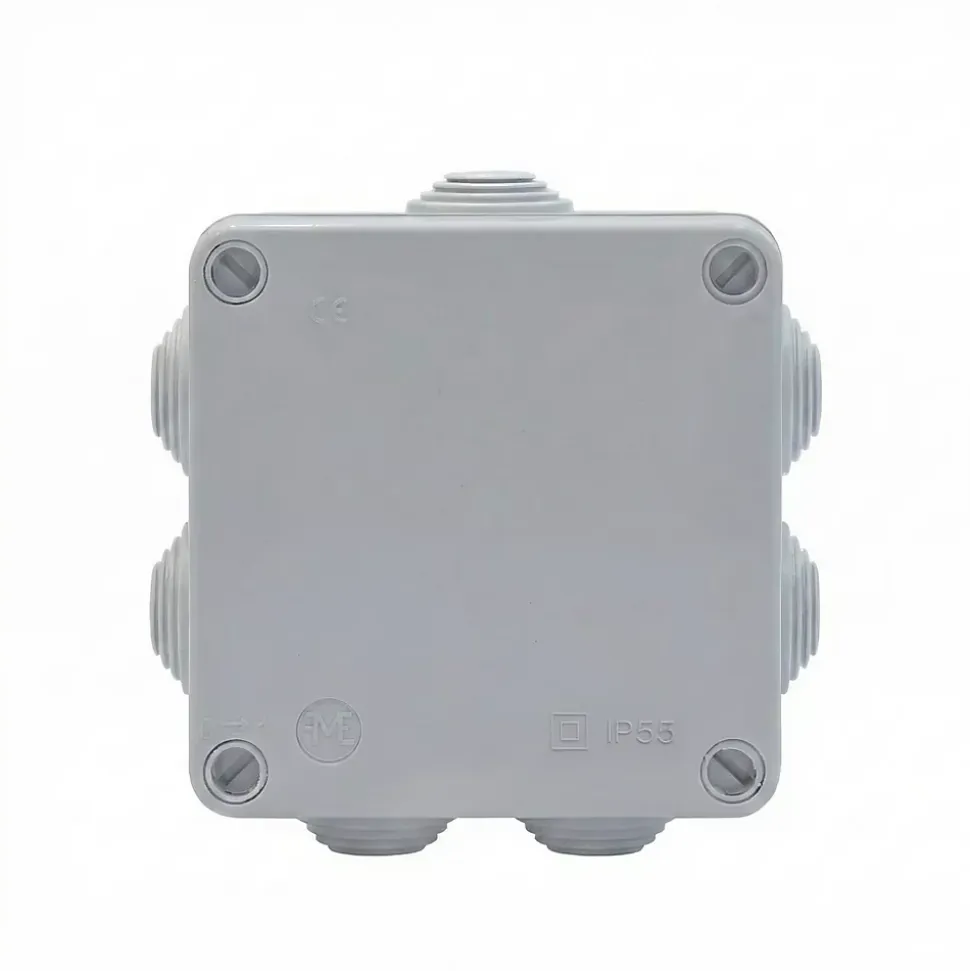 Boîte de dérivation extérieure avec 7 passe-câbles et système de verrouillage intégré Diall 100x 100 x 55 mm