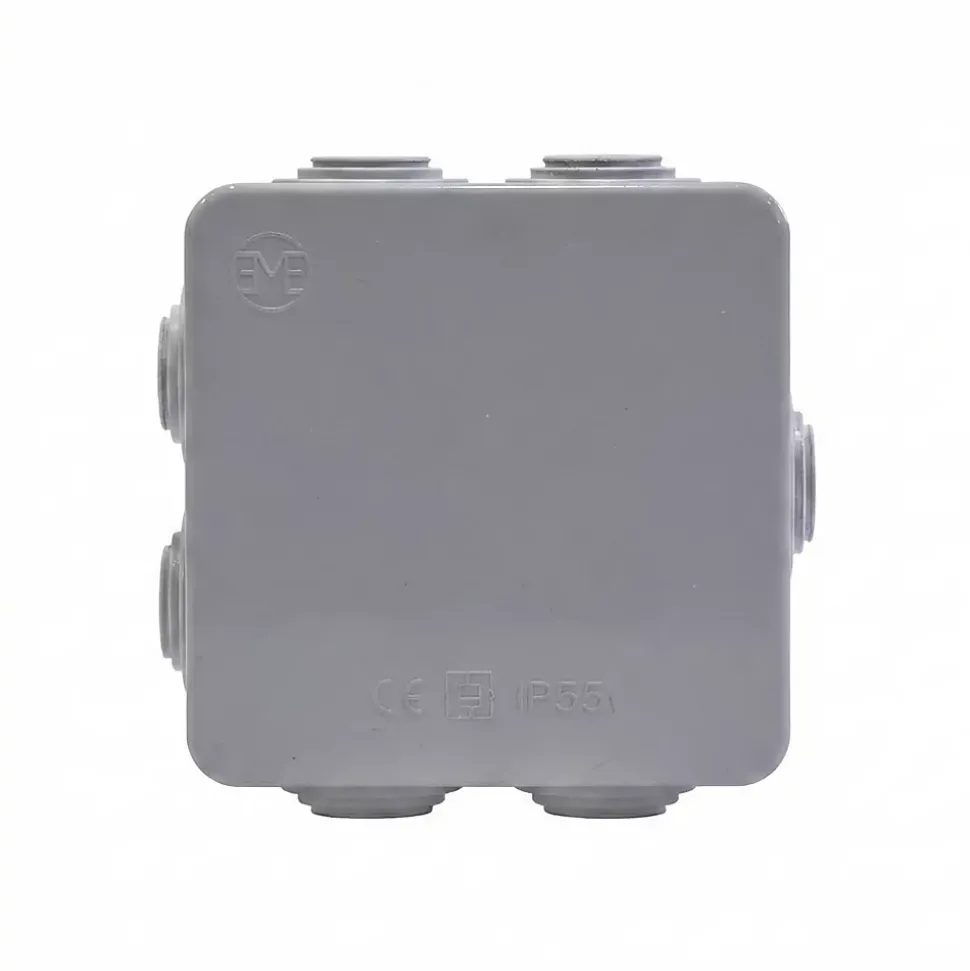 Boîte de dérivation extérieure avec 7 passe-câbles et système de verrouillage Diall 80 x 80 x 40 mm