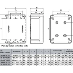 Boîte de dérivation rectangulaire - Plexo - LEGRAND - 220 x 170 mm -14 entrées