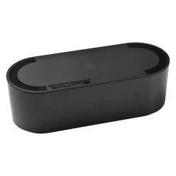 Boîte de rangement de câbles noir D-Line L. 415 x l. 165 mm, bloc 6 prises