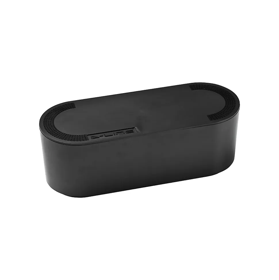 Boîte de rangement de câbles noir D-Line L. 325 x l. 125 mm, bloc 4 prises