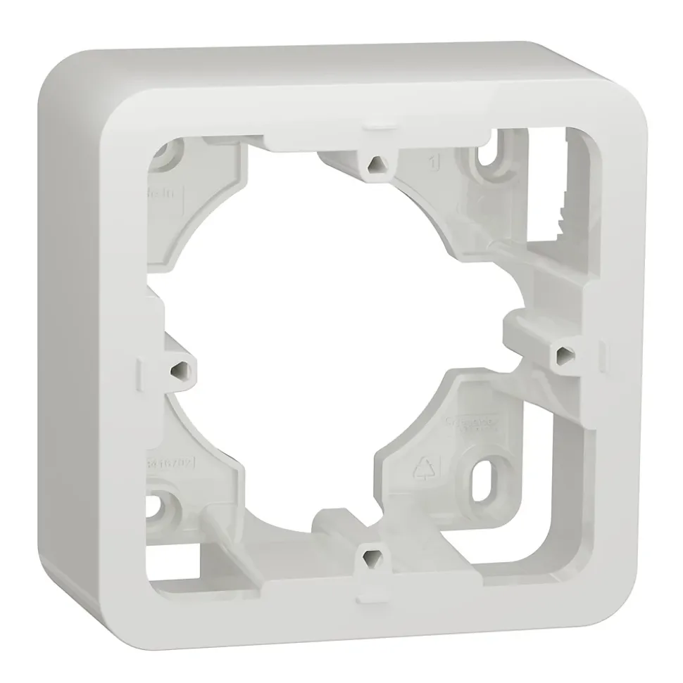 Boîte d'encastrement 1 poste saillie Schneider Electric Unica Déco blanc