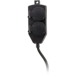 Boîtier de dérivation 4 prises IP44 5m - Noir - Zenitech