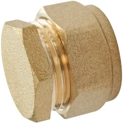 Bouchon bicône Somatherm for you en laiton à compression pour tube de cuivre Ø 14 mm