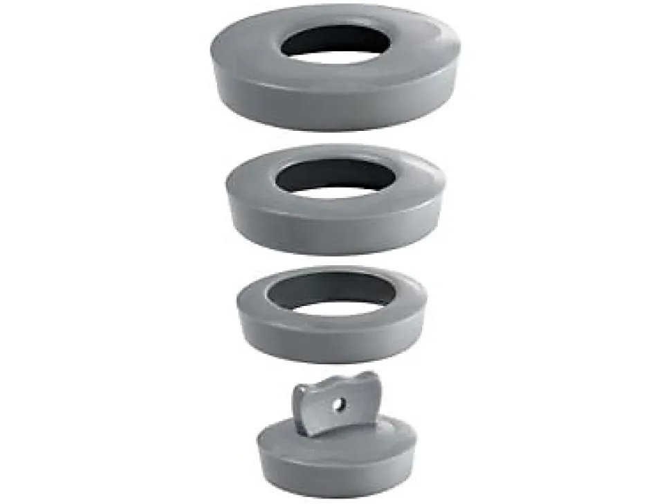 Bouchon universel gris pour évier, lavabo, bidet ou baignoire, Ø 36 mm à 58 mm