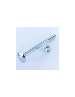 Boulon (vendu avec Ecrou) TRCC JAPY tête ronde collet carré M10X200 Filetage partiel Acier zingué - 5 pièces