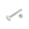 Boulon (vendu avec Ecrou) TRCC JAPY tête ronde collet carré M12X100 Filetage total Acier zingué - 50 pièces