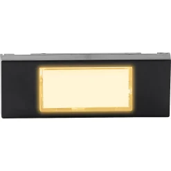 Bouton de sonnette filaire lumineux Blyss noir horizontal
