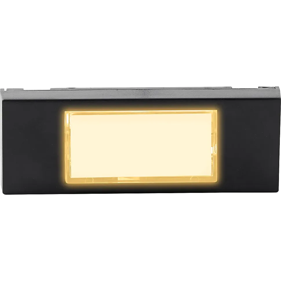 Bouton de sonnette filaire lumineux Blyss noir horizontal