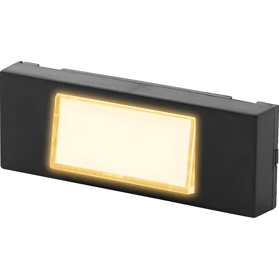 Bouton de sonnette filaire lumineux Blyss noir horizontal
