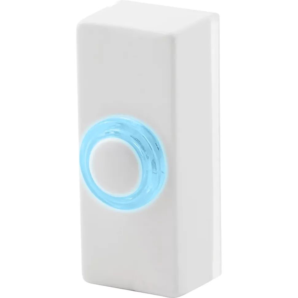Bouton de sonnette filaire lumineux Blyss blanc