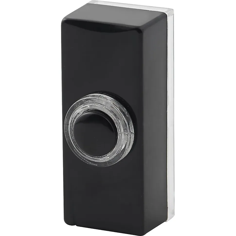 Bouton de sonnette filaire lumineux Blyss noir