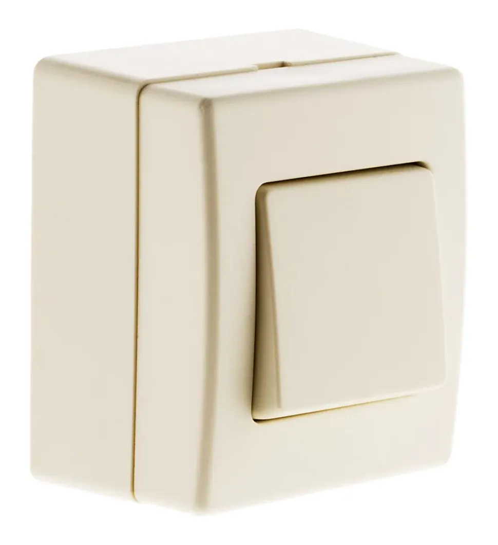 Bouton poussoir 10A saillie - blanc - Beijing - Zenitech